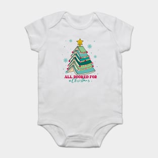 All Booked for Christmas Gift for Teacher Book Tree Baby Bodysuit